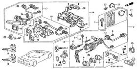 35113-sz3-a03 Acura Genuine Key Blank Main Black Immobilizer