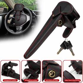 Amorin A707 Car Steering Wheel Lock Anti-theft Device With Red Stitching And 2 Keys