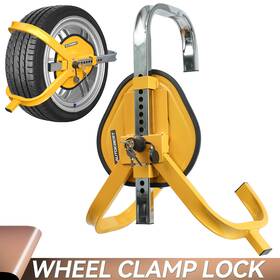 Autoxbert 1i761758 13ftft-17ftft Heavy Duty Steel Wheel Lock Clamp Boot Car Caravan Trailer Security &