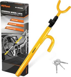 900100 Av Steel Steering Wheel Lock Anti-theft Car Device Universal For Yellow