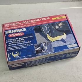 Brinks 644558194639 Wheel Immobilizer Heavy Duty Clamp Security Anti-theft Lock 8 Inch -14 Cleara