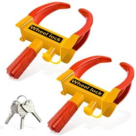 Hsxusclsa001-p2 Bvoplme 2 Packs Universal Wheel Lock Heavy Duty Tire Automobile Security Anti