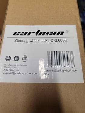Cartman 943536313937 Steering Wheel Lock Car Anti-theft Security With Adjustable Length Yellow