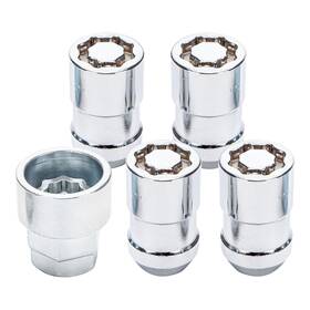 Cartman 943536319182 Universal Chrome Wheel Lock Setm12 X 1.5 Thread Size 4 Locks / 1 Key