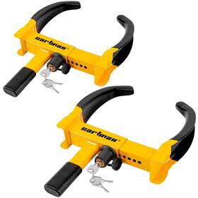 Cartman 943536326005 Heavy Duty Trailer Wheel Clamp Lock Adjustable Antitheft Tire Security
