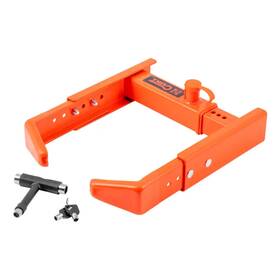 Curt 23176 Adjustable Heavy Duty Specialty Trailer Wheel Lock Chock