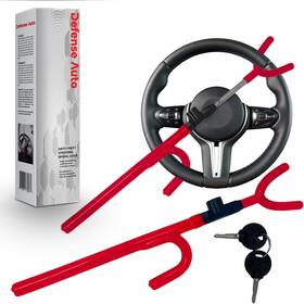 Da2023-1 Design Pro Lab Defense Auto Indestructible Car Vehicle Steering Wheel Lock Anti-theft Red
