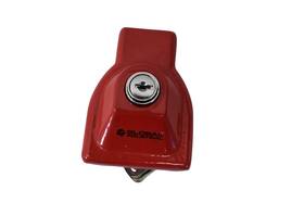 Global Industrial 89-275-114 Trailer King Pin Lock Red 5th Wheel Anti-theft 2 Keys Semi