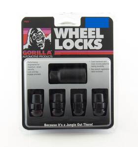 38431xlbc Gorilla Automotive Products 012619502219 Black Wheel Lock Set Of 4 Chrome Ball S