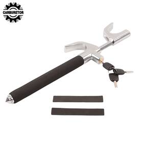 Home-garden-fix Hgf91576 Steering Wheel Brake Lock Anti-theft Extendable Car Clutch Stainless Steel