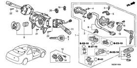 35114-s84-a02 Honda Genuine Key Blank Sub Gray Immobilizer
