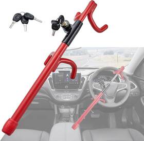 6015red Imonse Steering Wheel Lock Anti-theft Heavy Duty Secure Car Device Adjustable Red