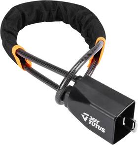 Joytutus 00014 Steering Wheel Lock Car Seat Belt With 3 Keys Double Black