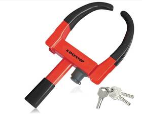 Kaycentop 717162067313 Anti Theft Waterproof Trailer Wheel Lock Red/black