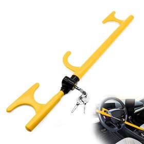 L1001-y Kaycentop Adjustable Car Steering Wheel Lock Auto Security Anti-theft Device Yellow