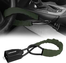 L1016-g Kaycentop Car Steering Wheel Lock Seat Belt Anti-theft Device Max 17 Inch Length Green