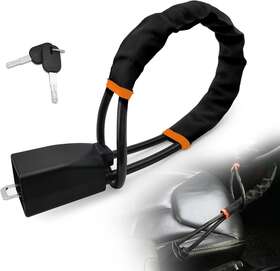 Jtzn001-bk  Lockietta Steering Wheel Lock Seat Belt Security Anti-theft Handbag Car Device