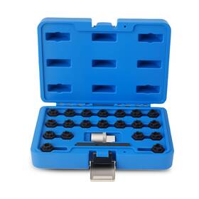 Maxpeedingrods Cf78qt 22pcs Wheel Lock Nut Key Kit For Vw Vag Antitheft Socket Adapter Set