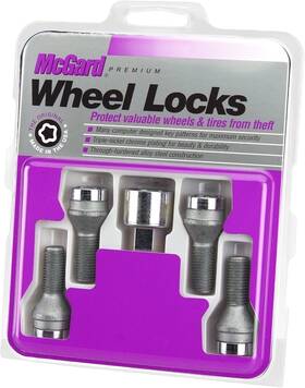 Mcgard 083509270006 27000 Chrome Bolt Style Cone Seat Wheel Locks X 1.5 Thread Size - Set Of 4