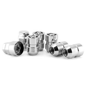 Meilunbs Fd1/2-32 Chrome Cone Seat Wheel Locks 1/2 Inch 20 Thread Size 32mm Length Dual H