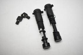 100-937-62 Metoware Trailer Hitch Receiver Locks Set 2 Keys Black Heavy Duty New