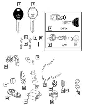 05019131aa Mopar Genuine Valet Key