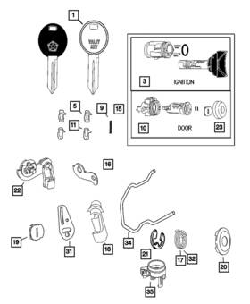 05134937ab Mopar Genuine Blank Key