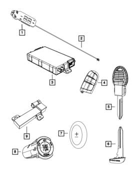 68145592aa Mopar Genuine Blank Key