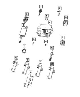 68399889aa Mopar Genuine Blank Key