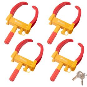 Ra122a Rarayc 4 Pack Wheel Lock Universal Heavy Duty Security Trailer Locks Tire Anti