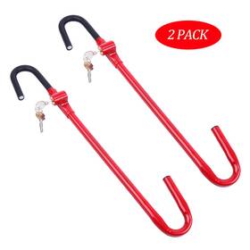 Samger 723044256980 2 Pack Anti Theft Pedal Steering Wheel Lock Fit For Car Truck Auto Suv Universal
