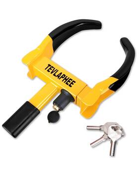 Tevlaphee 860007035319 Universal Wheel Lock Heavy Duty Security Trailer Anti Th