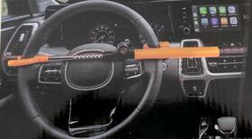Tevlaphee B0d4pv7jj9 Steering Wheel Lock Heavy Duty Anti-theft Car Security Device Black