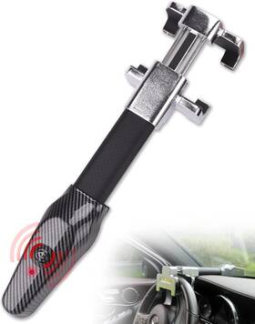 Tev-b01 Tevlaphee Steering Wheel Lock With Alarm Heavy Duty Anti-theft Car Device