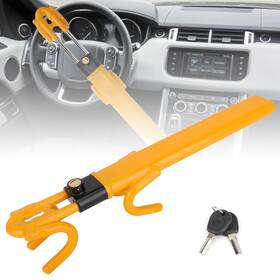 Tiphope Jb-6095-yellow Car Steering Lock Anti-theft Device Heavy Chrome Inch Or Stainless Steel