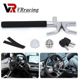 Top-lck05 Top11 Universal Steering Wheel Lock The Club Twin Hooks Anti Theft Car Van Truck With Key