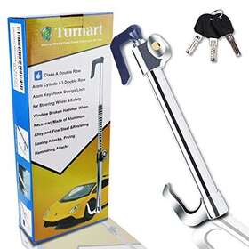 Turnart 764690571546 Steering Wheel Lock Bar Anti-theft Security Pedal Telescopic Ste