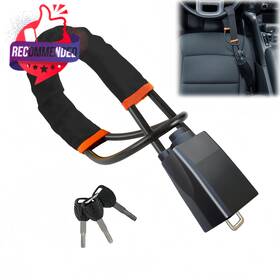 Uliche 726260449556 Car Steering Wheel Seat Belt Lock With 3 Keys Double Anti Theft
