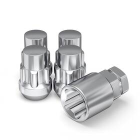 40600s White Knight 197984000420 Chrome M12 X 1.25 Thread Size Acorn Wheel Lock 4 Pack