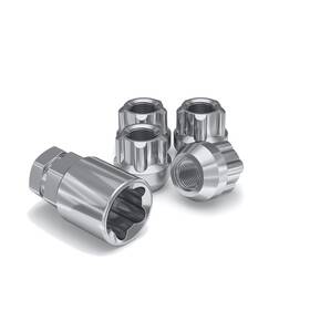 M12x1.25 White Knight 197984000468 41600 Chrome Finish Thread Size Open End Acorn Wheel Lock Pack Of 4