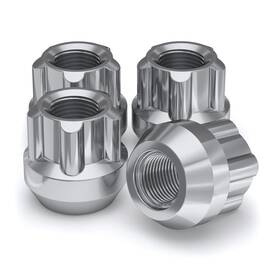 M12x1.50 White Knight 197984000475 41700 Chrome Finish Thread Size Open End Acorn Wheel Lock Pack Of 4
