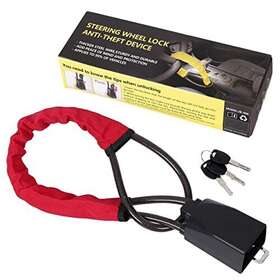 Wiccbb 684514237192 Steering Wheel Lock Anti Theft Device Seat Belt Car For Securit