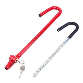 Youwise 686082549271 Car Anti Theft Pedal Steering Wheel Lock The Club Truck Auto Suv Red Universal