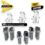 20X Chrome M14X1.5 Ball Seat Lug Bolt 28/40/45MM Shank Fit: Mercedes Stock Wheel. Fixed Price $39.99.