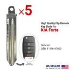 5X New Flip Remote Uncut Key Blade Aftermarket Kia Forte 81996-A7000. Fixed Price $9.45.
