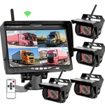Wireless Backup Camera Side Rear View 7" Quad Split Monitor Truck Trailer Van. Fixed Price $69.00.