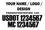 Usdot Mc Truck Semi Commercial Vehicle Car Vinyl Sticker Decal Door Trailer. Fixed Price $21.99.