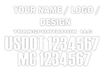 Usdot Mc Truck Semi Commercial Vehicle Car Door Trailer Vinyl Decals Sticker. Fixed Price $26.99.