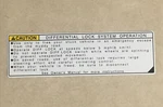 Toyota Locking Differential Decal Sticker Warning Label 4RUNNER Tacoma Locker. Fixed Price $20.00.