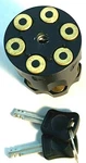 Motorcycle Brake Disc Flat Black Six Shooter Lock Bike Security. Fixed Price $49.99.